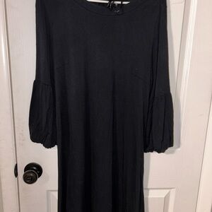 Lapis Brand Chic Black Long Sleeve Dress